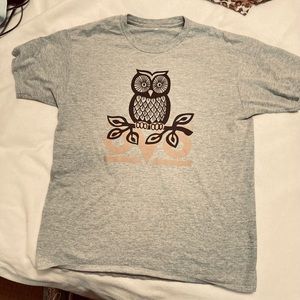 Large owl t-shirt.